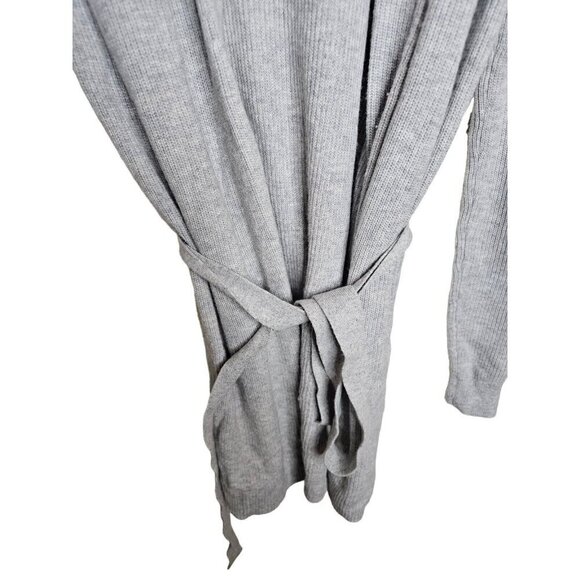 Banana Republic Ribbed Belted Cashmere Lambswool Blend Long Cardigan SZ M - Picture 4 of 9